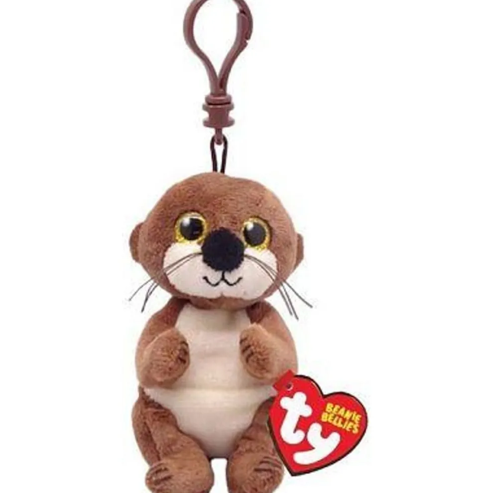 Ty Beanie Bellies 4 Inch Mitch the Otter Plush Clip - Owl & Goose Gifts