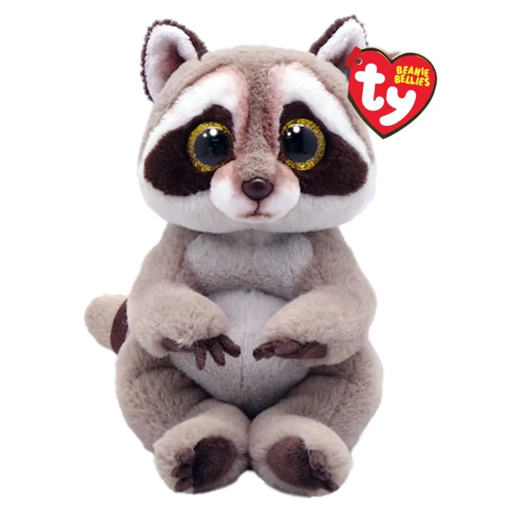 Ty Beanie Bellies 8 Inch Petey the Raccoon Plush Toy - Owl & Goose Gifts