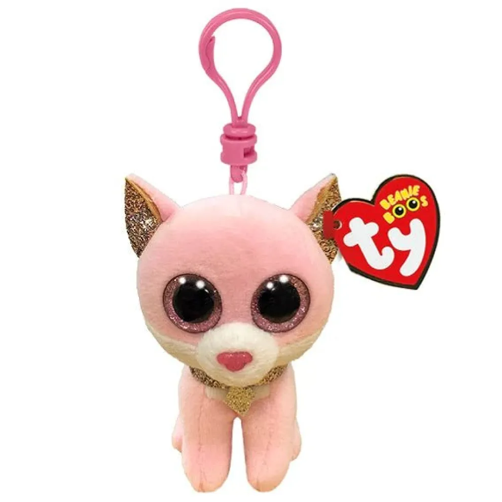 Ty Beanie Boos 3 Inch Fiona the Pink Cat Plush Clip - Owl & Goose Gifts