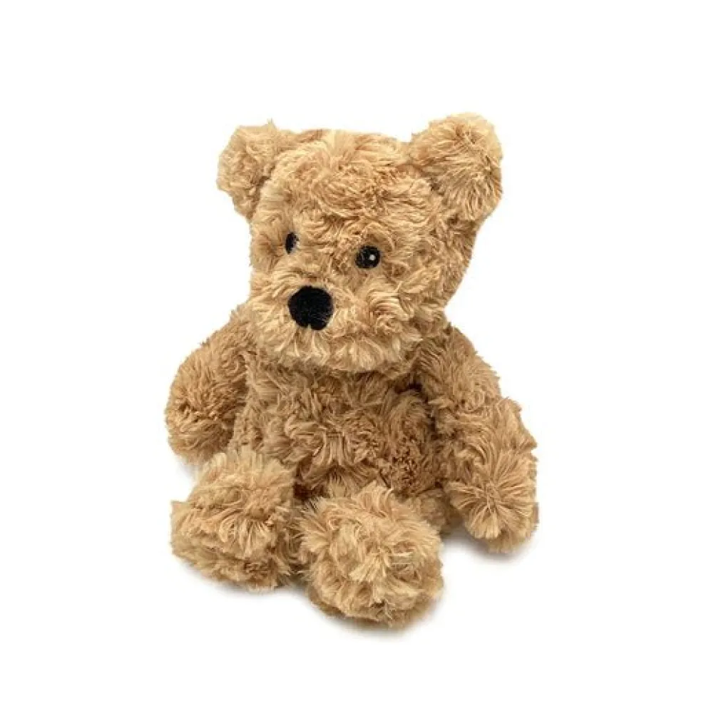 Warmies 9 Inch Junior Brown Curly Bear Microwavable Plush Toy - Owl & Goose Gifts